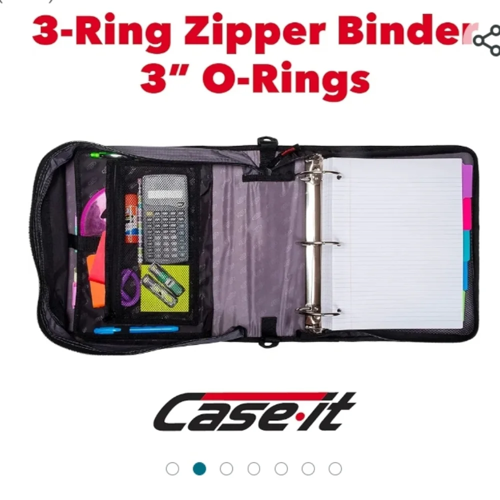 Case it 3 Ring Zipper Binder - Picture 13 of 13